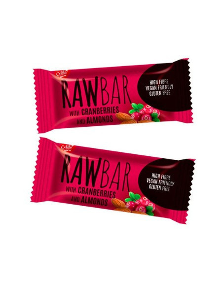 099 RAW BAR brusinkovo-mandlová tyčinka 360g (cca 20 ks)