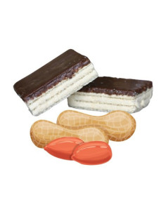 124 Arašídové oplatky polomáčené  ( 25g x 24 ks)